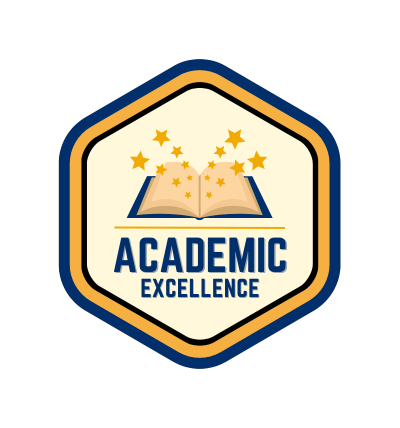 Academic Excellence with graphic of open book